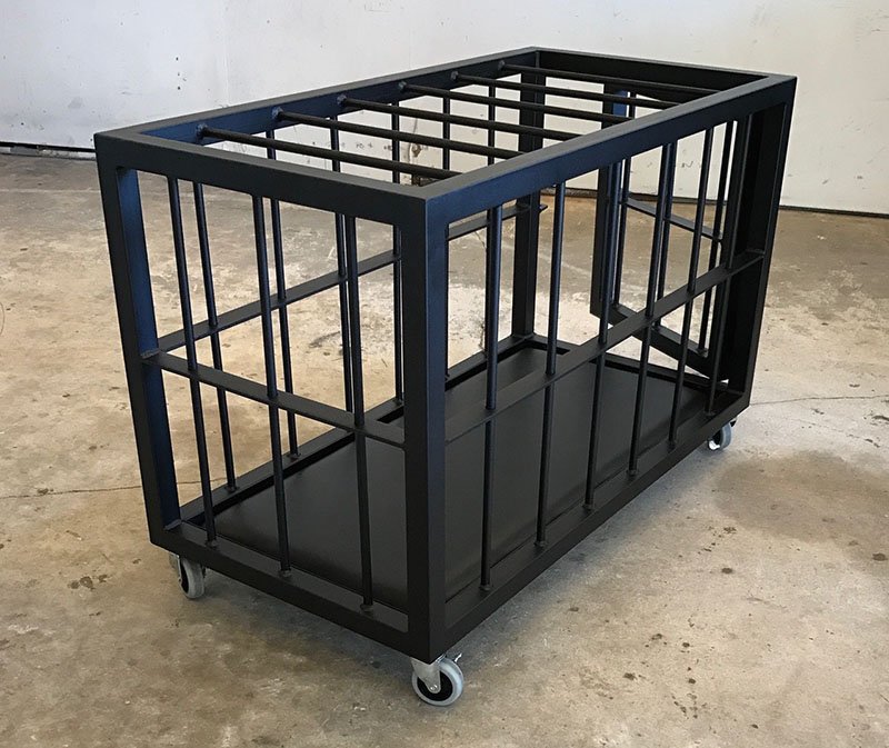 Back in Black Cage by Metalbound: a sleek and sturdy metal cage with a bold black finish, designed for secure and versatile bondage play.