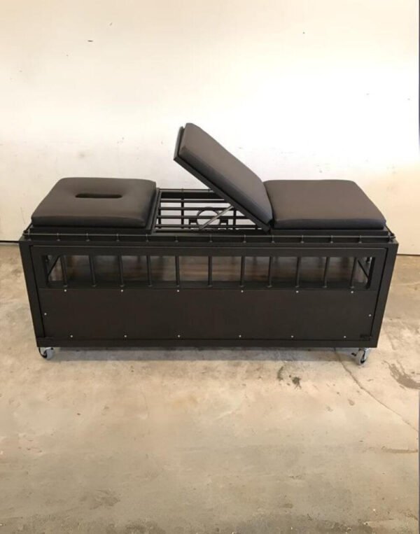 Isolation Cage by Metalbound: a secure and durable metal cage designed for isolation and intense bondage play, featuring a sturdy construction for safe and immersive restraint experiences.