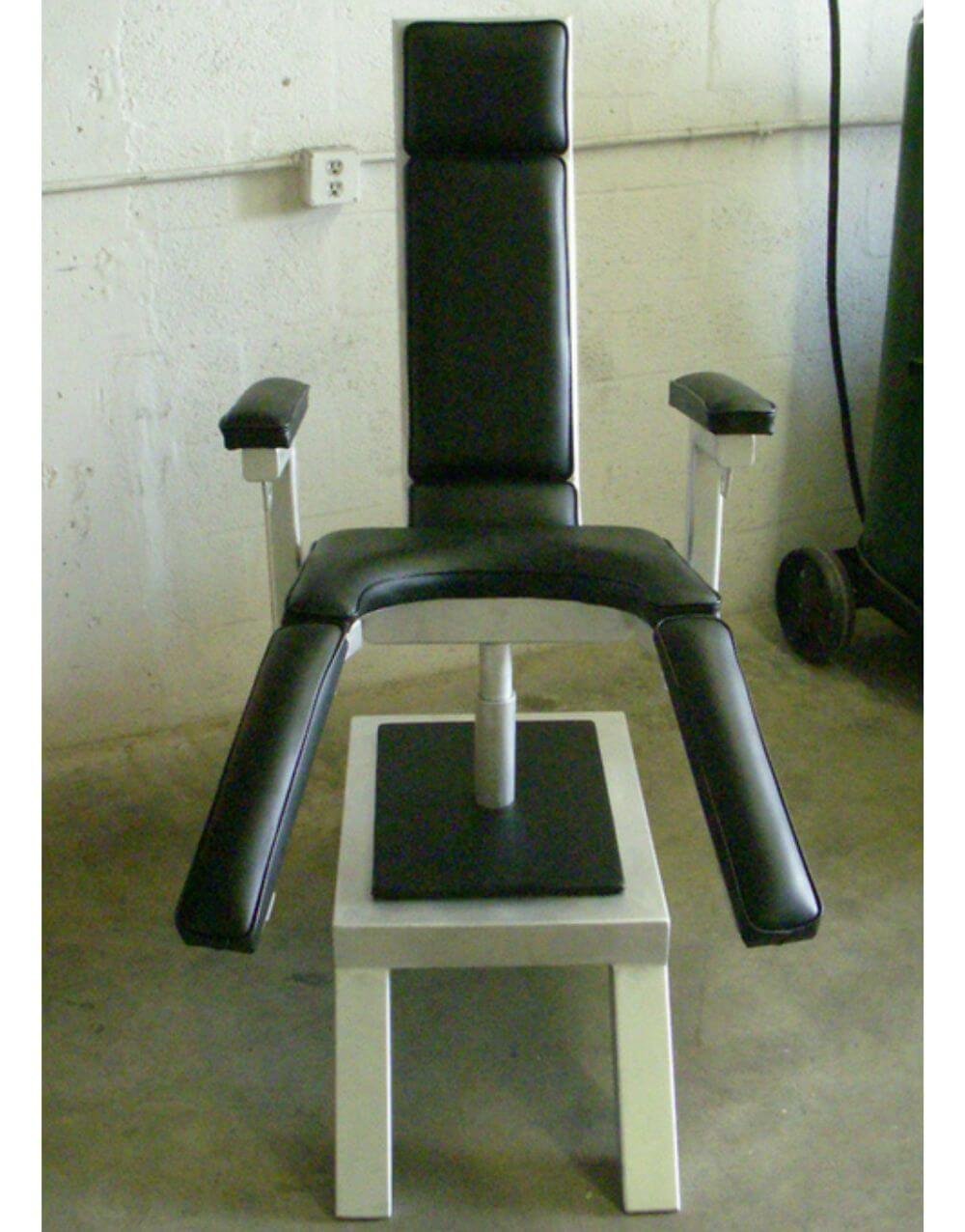 Birthing Chair with Arms by Metalbound: a sturdy and supportive chair designed for comfortable and secure bondage play.