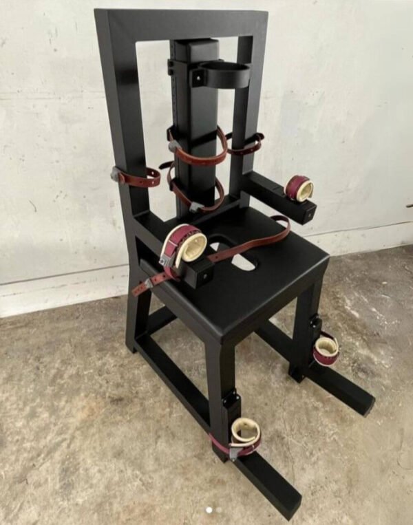 Serious Bondage Chair by Metalbound: a robust and secure chair designed for intense and immersive restraint experiences.
