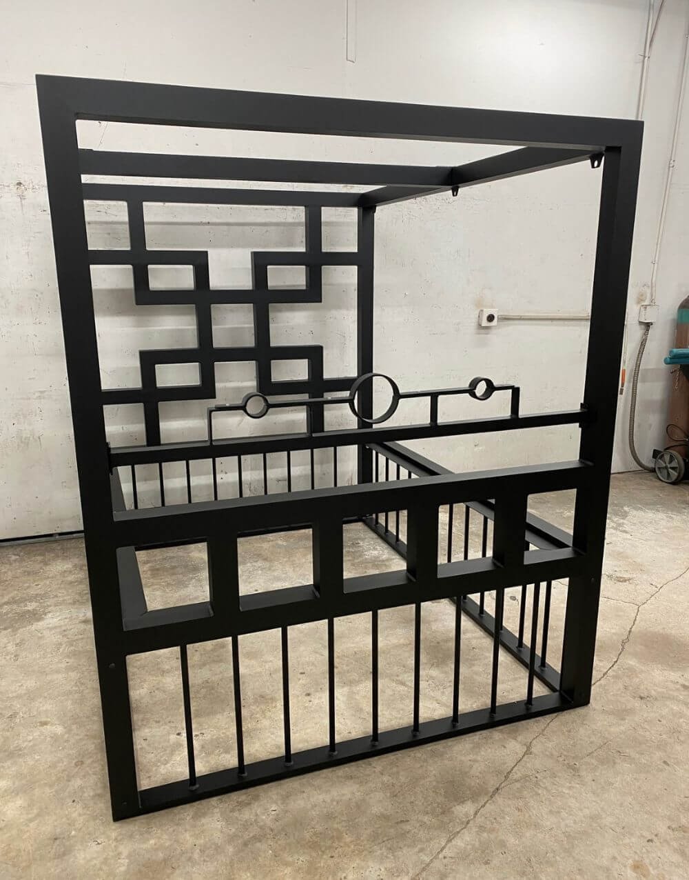 The East Meets West bed in black.