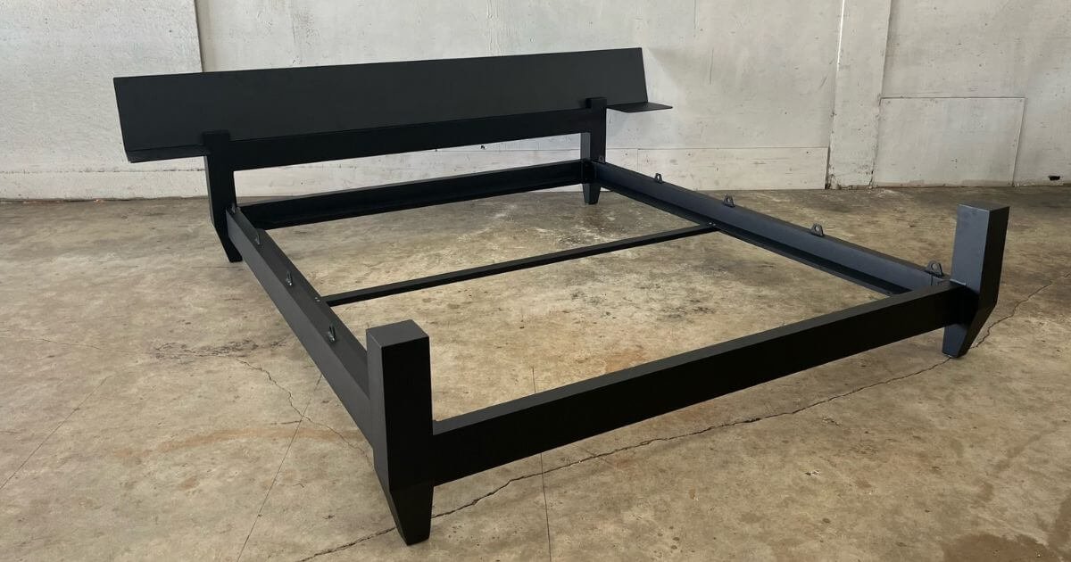 The Minimalist Bed by Metalbound, discreet BDSM furniture.